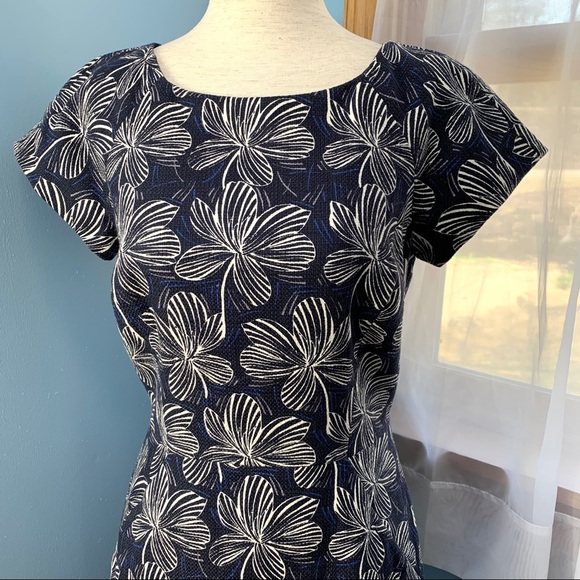 NWT J. Crew Floral Basketweave Short Sleeve Dress - Picture 8 of 9